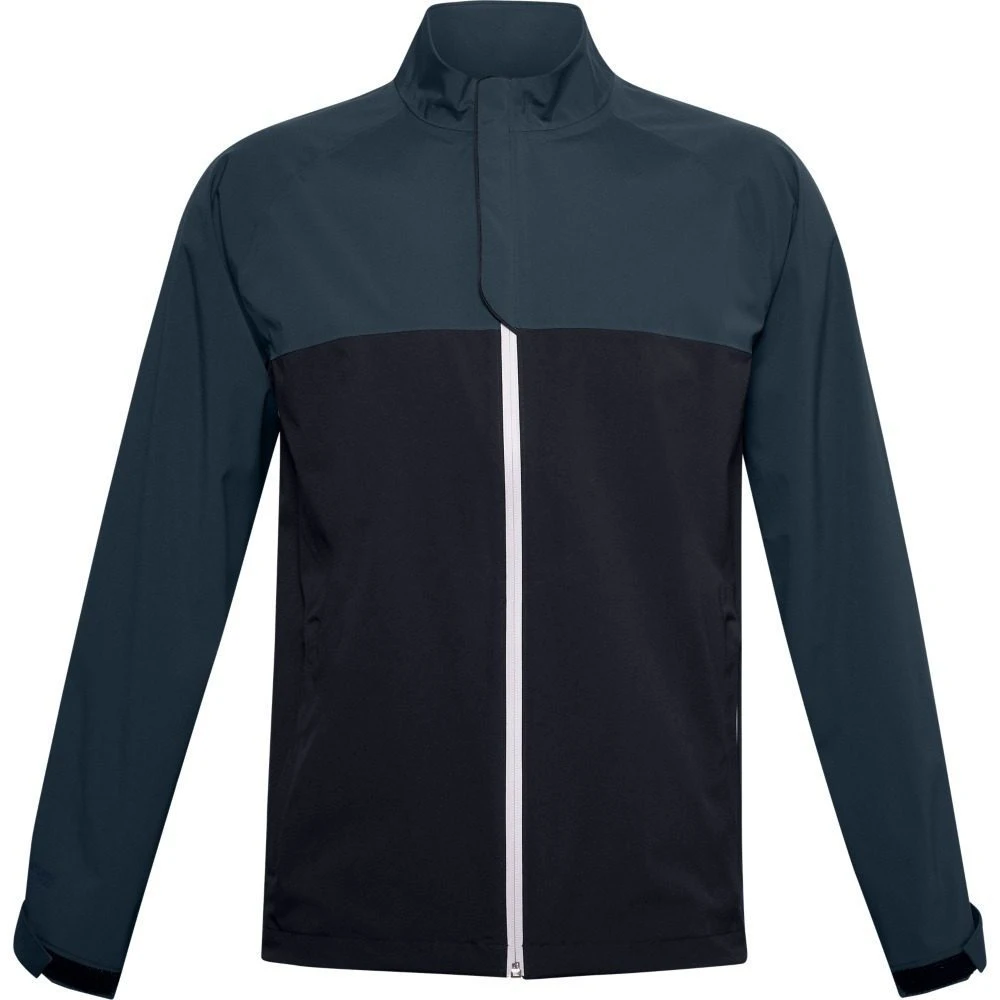 Under Armour Men's UA Golf Rain Jacket - Black / Mechanic Blue 3 Under Armour Men's UA Golf Rain Jacket - Black / Mechanic Blue