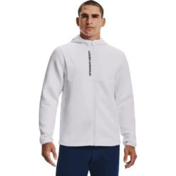 Under Armour Men's UA Storm Daytona Full-Zip - White -Golf Equipment Store 1366279 100 FC