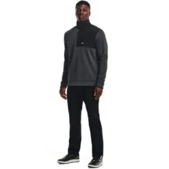 Under Armour Men's UA Storm SweaterFleece ½ Zip - Black -Golf Equipment Store 1373415 001 FSF
