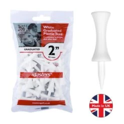 Masters Golf Plastic Graduated Tees 2" White
