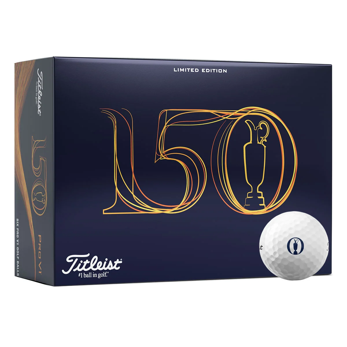 Titleist Pro V1 Limited-Edition 150th The Open 6 Golf Ball Pack 3 Titleist Pro V1 Limited-Edition 150th The Open 6 Golf Ball Pack