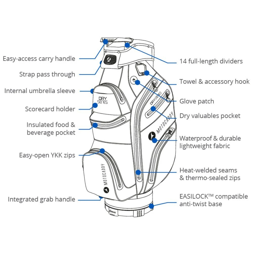 Motocaddy 2022 Dry Series Golf Cart Bag 7 Motocaddy 2022 Dry Series Golf Cart Bag - Image 5