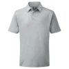 FootJoy Stretch Pique Solid Colour Athletic Fit Golf Shirt - Heather Grey