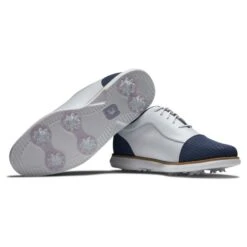 FootJoy Ladies FJ Traditions Golf Shoes - White/Navy -Golf Equipment Store FJ 97915 05