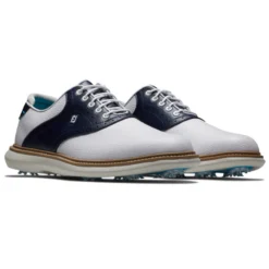 FootJoy FJ Traditions Golf Shoes - White/Navy -Golf Equipment Store FootJoy FJ Traditions Shoes White Navy 3