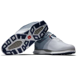 FootJoy Pro SL Sport Golf Shoes - White/Blue/Red -Golf Equipment Store FootJoy Pro SL Sport Golf Shoes White Blue Fog Navy 6
