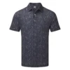 FootJoy Digital Camo FJ Print Lisle Golf Polo Shirt - Navy 1 FootJoy Digital Camo FJ Print Lisle Golf Polo Shirt - Navy -Golf Equipment Store FootJoy SS22 Digital Camo FJ Print Lisle Golf Polo Shirt Navy 88436 Front