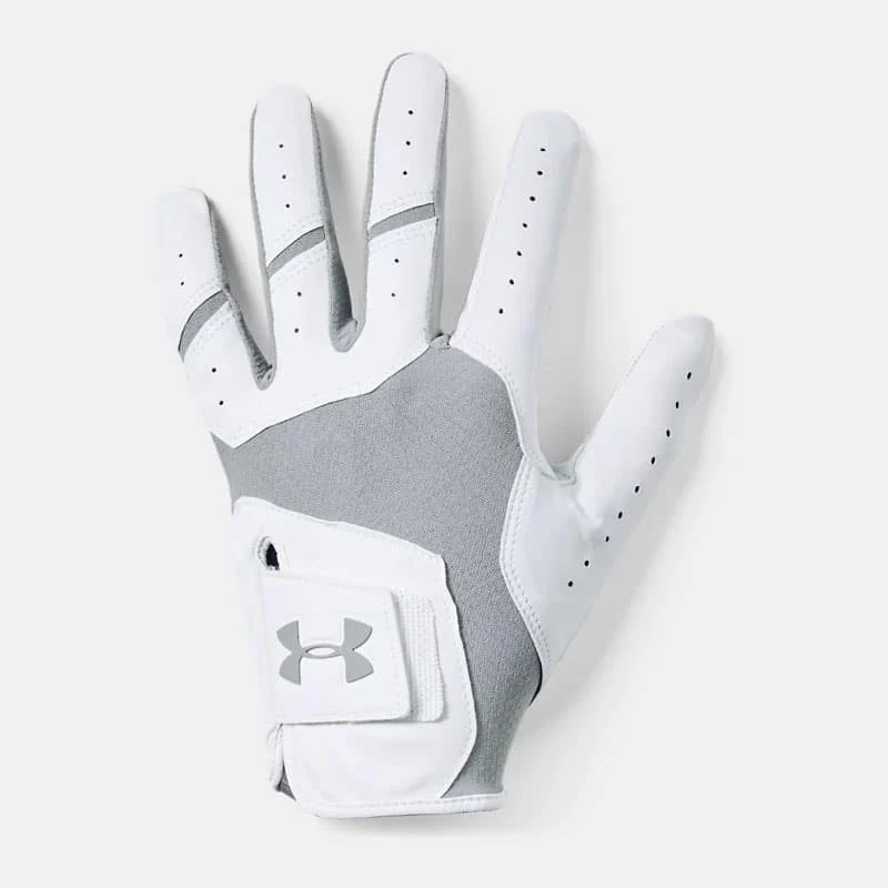 Under Armour UA Iso-Chill Golf Glove - White/Steel 3 Under Armour UA Iso-Chill Golf Glove - White/Steel