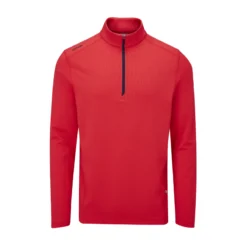 Ping Edwin 1/2 Zip Mens Golf Sweater - Poppy