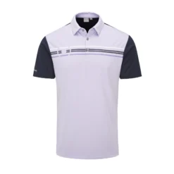 Ping Morten Golf Polo Shirt - Cool Lilac/Navy Multi