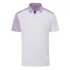 Ping Mack Golf Polo Shirt - White/Cool Lilac Multi -Golf Equipment Store P03576 MACK WHITE COOL LILAC MULTI 01