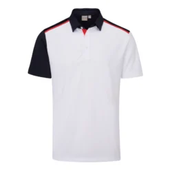 Ping Mack Golf Polo Shirt - White/Navy Multi