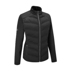 Ping Ladies Oslo Primaloft Jacket III - Black -Golf Equipment Store P93574 OSLO PRIMALOFT JACKET 111 BLACK FRONT ANGLE