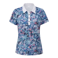 Ping Ladies Iona Short Sleeve Polo Shirt - Laguna Multi