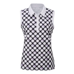Ping Ladies Purdey Sleeveless Polo Shirt - Black Multi