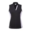 Ping Ladies Bardot Sleeveless Polo Shirt - Black/Cool Lilac