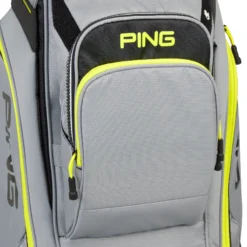 PING Traverse Golf Cart Bag - Black/Iron/Neon Yellow -Golf Equipment Store Traverse Black Iron Neon Yellow Top Pocket