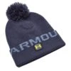 Men's Under Armour Halftime Fleece Pom Golf Beanie - Tempered Steel/Aurora Purple/Yellow Ray