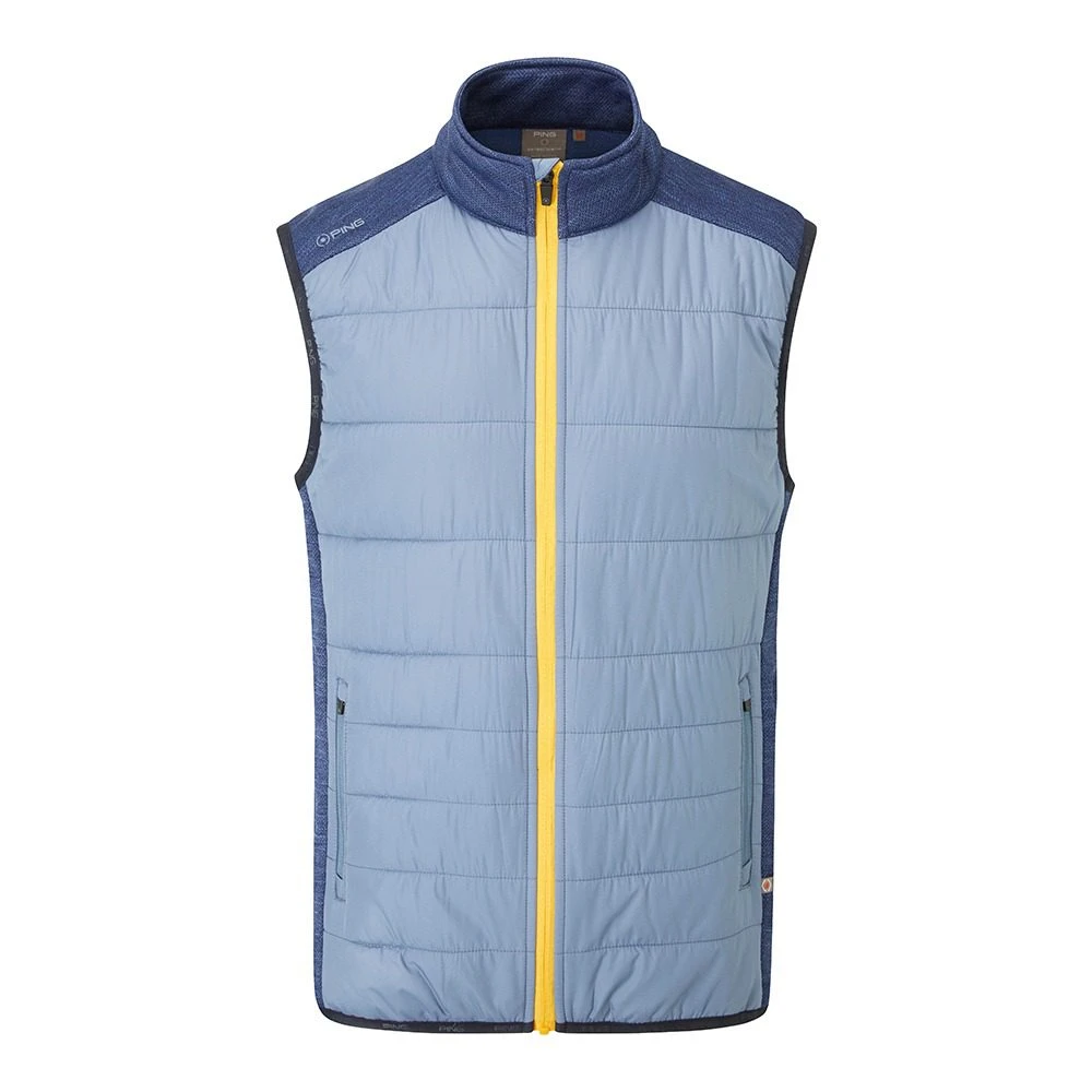 PING Mens Dover Thermal Golf Vest - Greystone/Oxford Blue 3 PING Mens Dover Thermal Golf Vest - Greystone/Oxford Blue