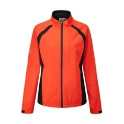 Ping Ladies Freda Waterproof Golf Jacket - Flame/Black
