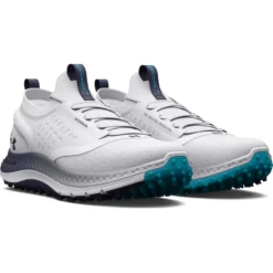 Under Armour Men's UA Charged Phantom Spikeless Golf Shoes - White / Midnight Navy -Golf Equipment Store s7.3026400 100 PAIR