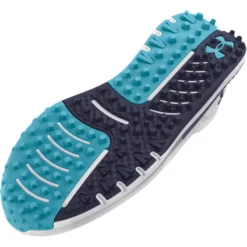 Under Armour Men's UA Charged Phantom Spikeless Golf Shoes - White / Midnight Navy -Golf Equipment Store s7.3026400 100 SOLE