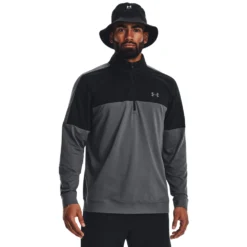 Under Armour Storm HZ 1/2 Zip Golf Sweater - Pitch Grey/Black/Pitch Grey